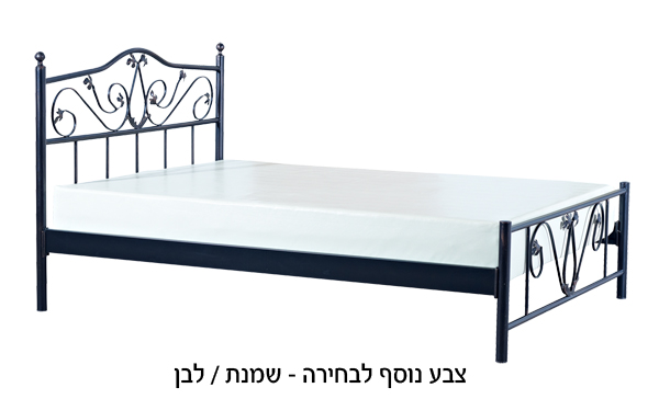 מיטת מתכת דגם מרי ברונזה חזית